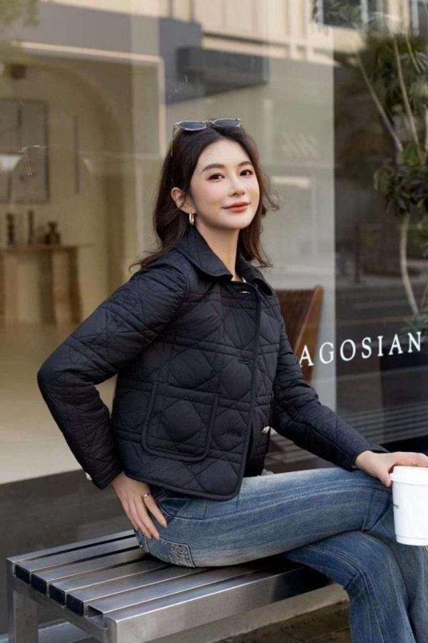 디* 누빔 하프 자켓