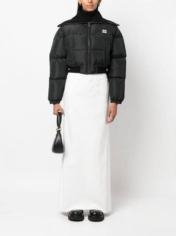 미*** 크롭 테크니컬 패브릭 다운 재킷