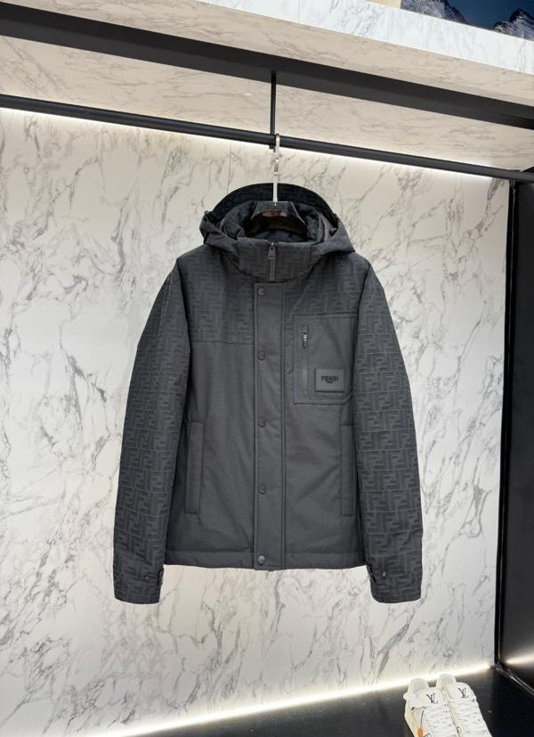 펜* 989 FF 자카드 테크 구스다운 패딩 재킷