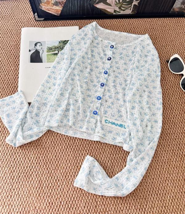 샤* 25 블루플라워 가디건  수입