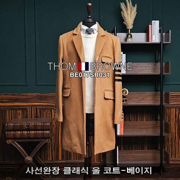 톰* 사선완장 클래식 울 코트