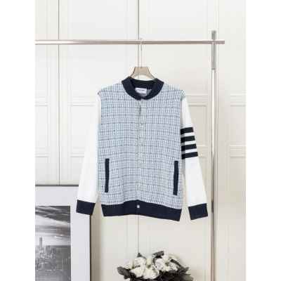 톰* 메탈버튼 체크배색 자켓