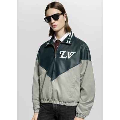 루* 가죽 배색 자켓