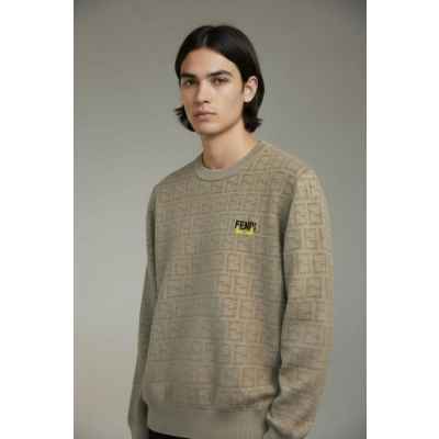 펜* 로고 보풀 자카드 라운드 니트수입최고급(남녀공용)