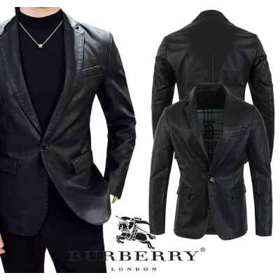 버** 싱글 레더 자켓