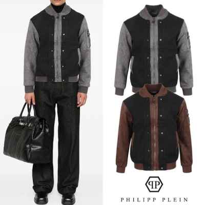 필* 스틸로고 니트레이어드 MA1 자켓