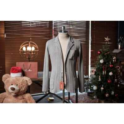 로* 피아나 최고급 스트라이프 니트자켓